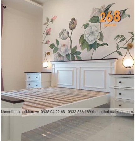 Giường Ngủ Trắng - Wanult