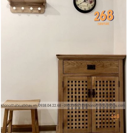 Tủ dép sồi mỹ 009