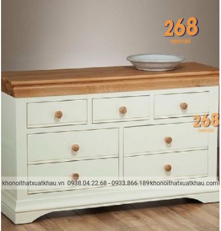 TỦ 7 HỘC TRẮNG NÓC SỒI 1M55