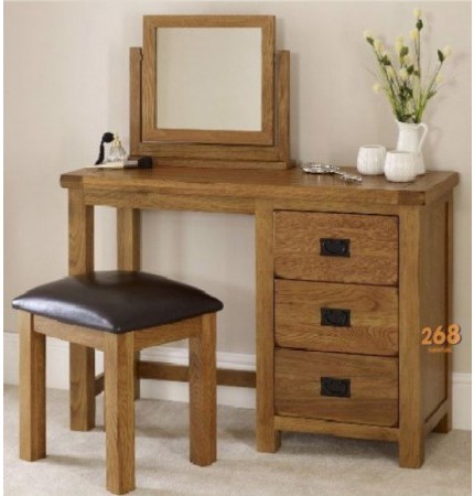 BÀN TRANG ĐIỂM GỖ SỒI MỸ 002