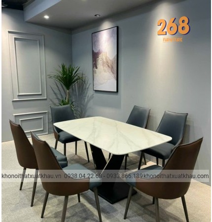 Bàn ăn mặt đá hiện đại 2023C