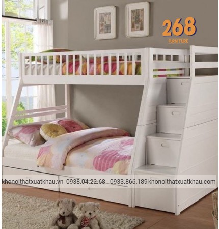 Giường tầng hộc kéo cầu thang