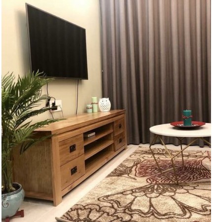 Kệ tivi gỗ sồi 4 hộc kéo