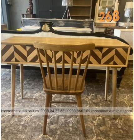 Bàn làm việc sọc nâu tự nhiên