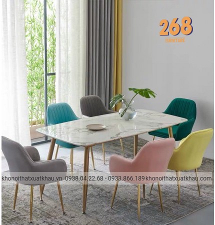 Bàn Ăn Mặt Đá Nhập Khẩu MS012