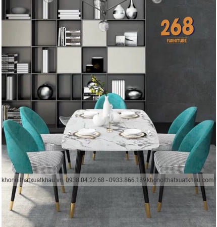 Bàn Ăn Mặt Đá Nhập Khẩu MS011