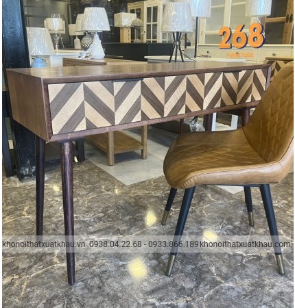 Bàn làm việc sọc nâu Walnut