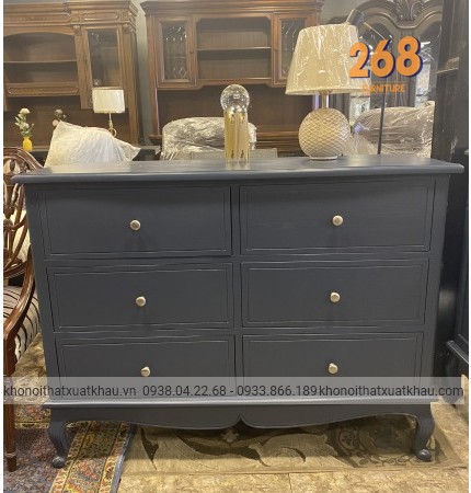 Tủ 6 hộc xanh navy