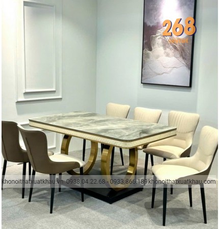 Bàn ăn mặt đá hiện đại 2023A