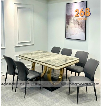 Bàn ăn mặt đá hiện đại 2023E