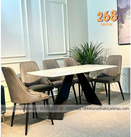 Bàn ăn mặt đá hiện đại 2023D 