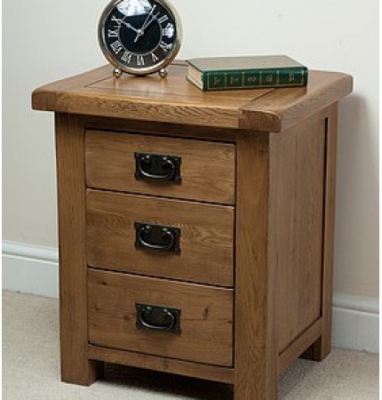 Tủ Đầu Giường Sồi 3 Hộc Kéo