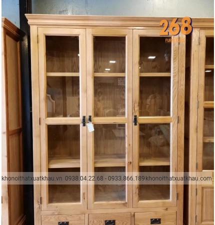 Tủ rượu / Tủ trưng bày sồi mỹ 268