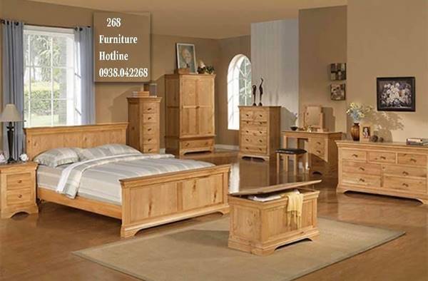 bộ phòng ngủ gỗ sồi Mỹ
