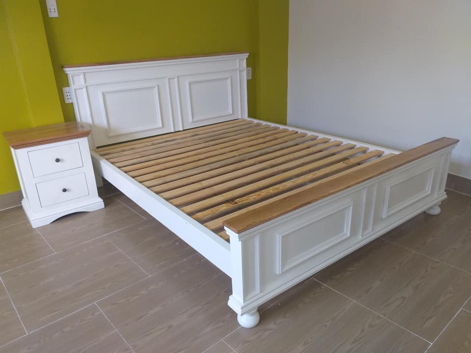 Chuyên làm giường ngủ gỗ sồi mỹ