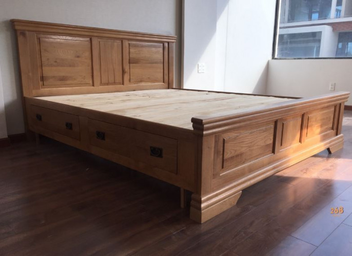 giường gỗ sồi xuất khẩu