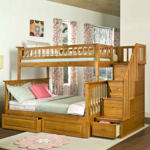 giường tầng gỗ sồi Mỹ